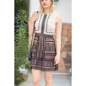 Gianni Bini Lace Fit & Flare Dress  Size M